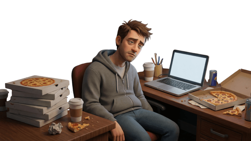 Entrepreneur struggling